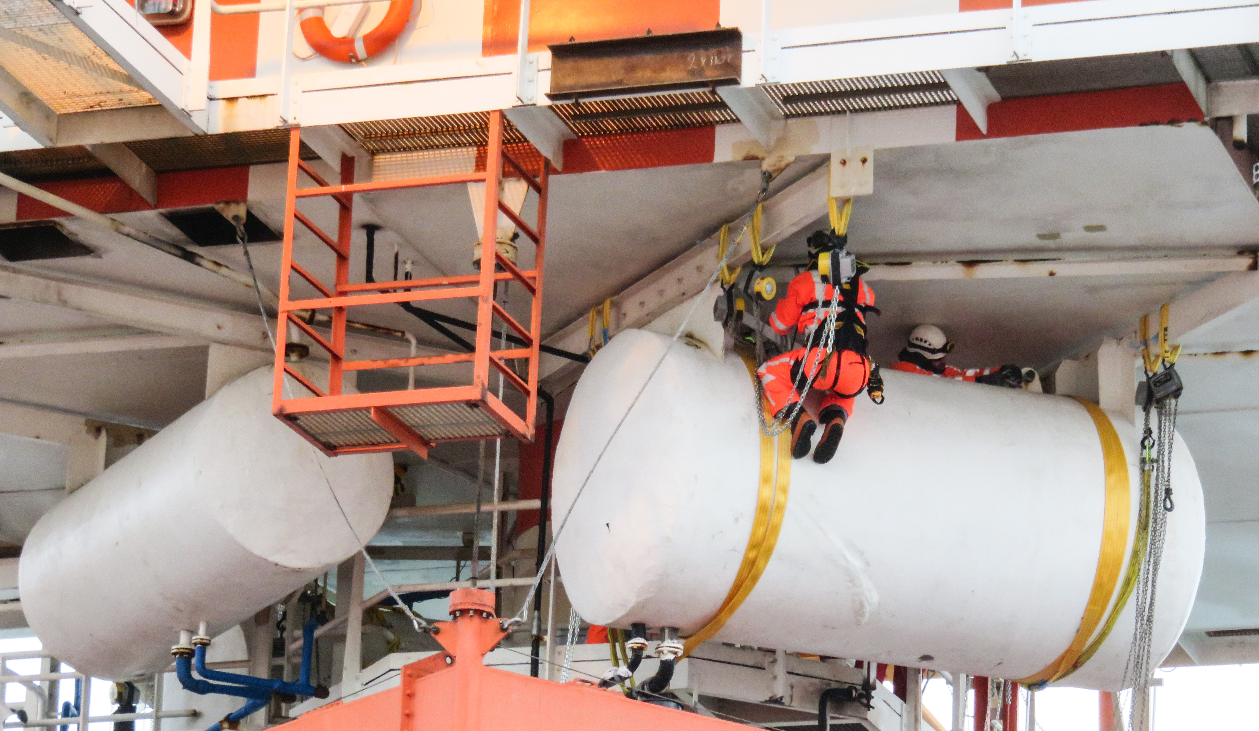 Offshore replacement diesel tank