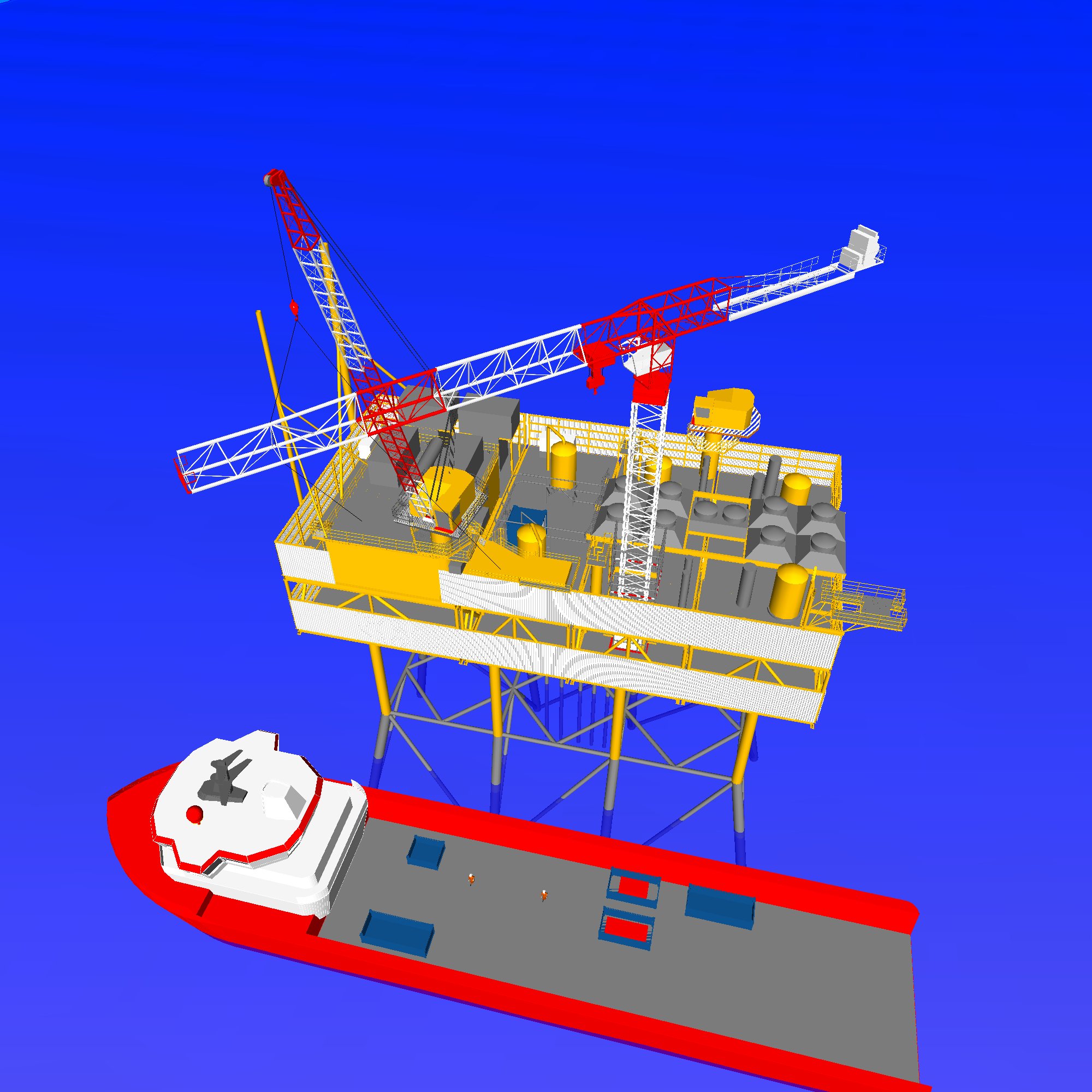 Offshore crane exchange