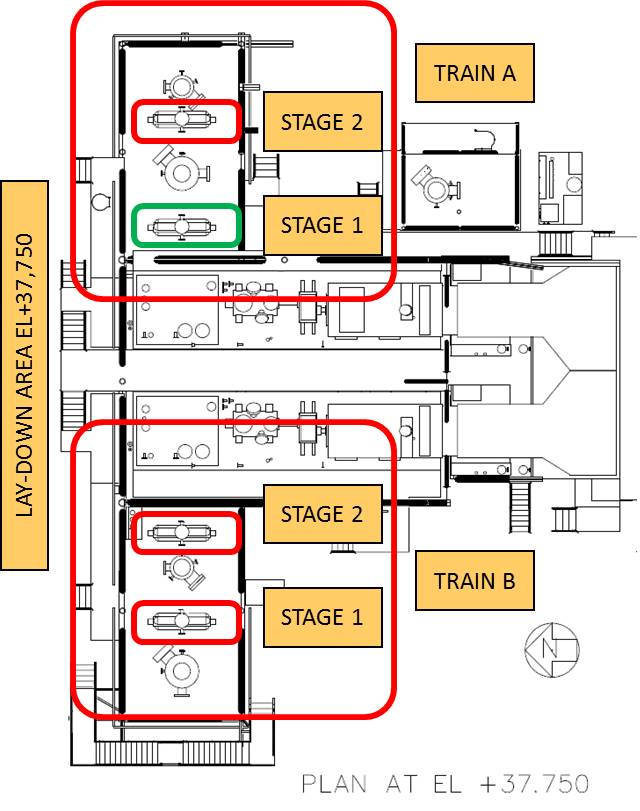 Schematic view of Lifting and Rigging of a cooler offshore